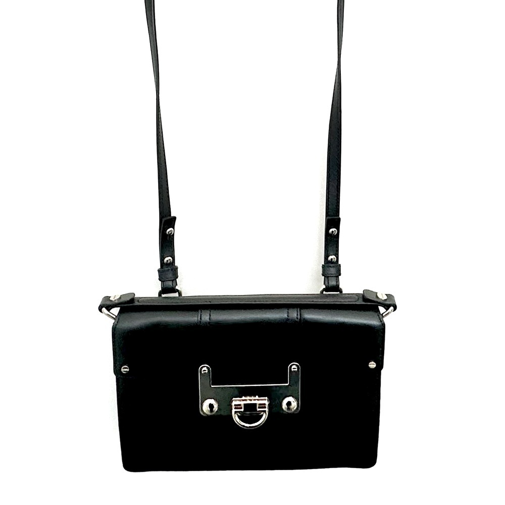 Milly ‘Bryant’ Leather Crossbody Bag in Black with Silver Hardware - Picture 3 of 16